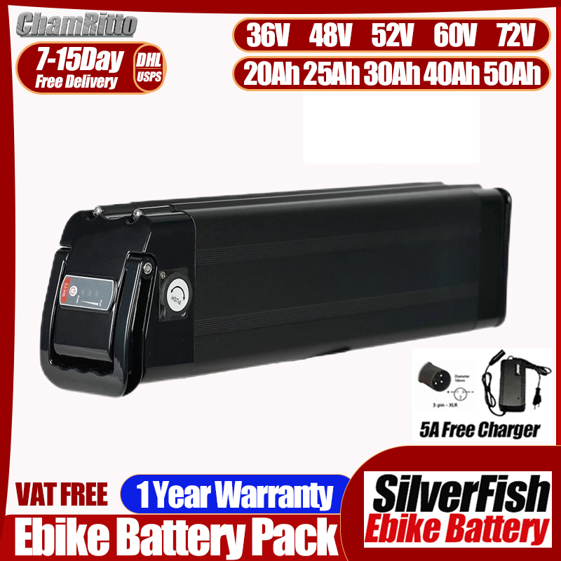 Electric Bicycle Battery 72V 30Ah - 36V 48V 52V 60V 72V 20Ah