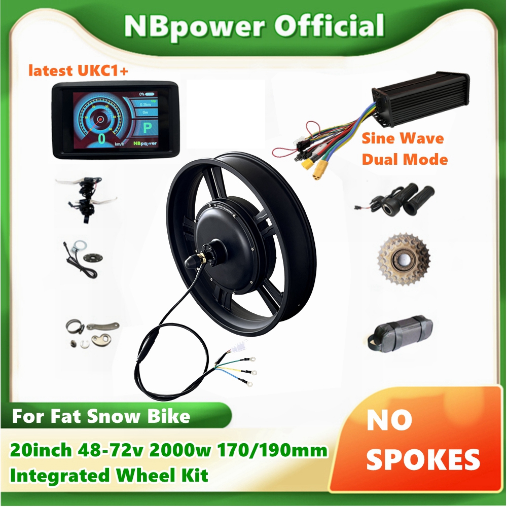 NBP 20 inch 48-72 v 2000 W 170 - 72V 5000W Hub Motor Kit recensie en prijs